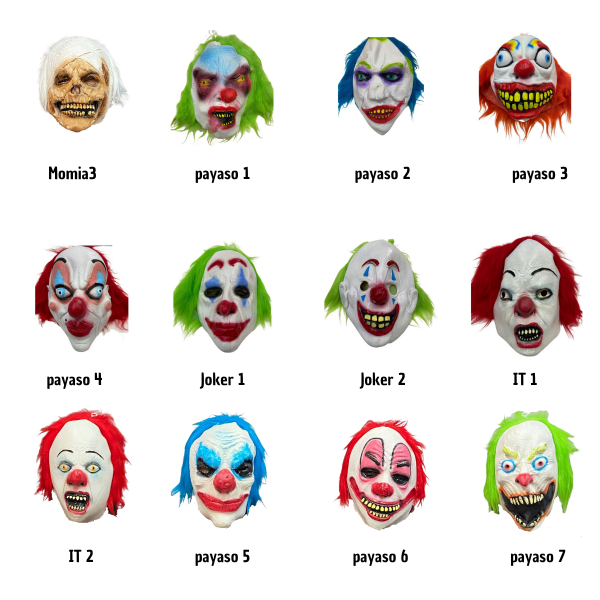 Mascaras de latex económicas para halloween