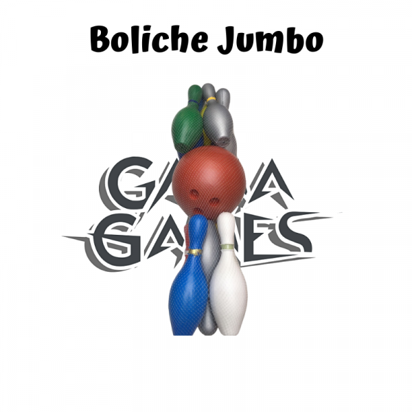 Boliche Jumbo 6 pinos y una bola de boliche